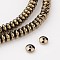 Electroplate Non-magnetic Synthetic Hematite Beads Strands, Rondelle, Smooth, Antique Bronze Plated, 4x2mm, Hole: 1mm, about 200pcs/strand, 16 inch