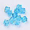 Transparent Acrylic Beads, Faceted, Cube, Deep Sky Blue, 8x8x7.5mm, Hole: 1.6mm, about 1730pcs/500g