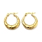 PVD Vacuum Plating 304 Stainless Steel Hoop Earrings for Women, Golden, 23x20x3.5mm