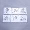 Plastic Drawing Stencil for Kids Teen Boys Girls, Reusable Drawing Template for DIY Scrapbooking, Journal, School Projects, Flower Theme, White, 130x130x0.3mm, 6pcs/set