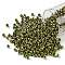 TOHO Round Seed Beads, Japanese Seed Beads, (1702) Gilded Marble Green, 8/0, 3mm, Hole: 1mm, about 1110pcs/50g