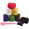 Lace Linen Rolls Sets, Jute Ribbons For Craft Making, with Stainless Steel Scissors, Mixed Color, 60mm, 2m/roll, 7roll/set