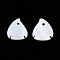 Natural Freshwater Shell Charms, Fish Shape, 15x13x1~2mm, Hole: 0.5mm