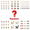 Lucky Bag, Random Styles Style Brass & Stainless Steel Charm Connectors Kits, Random Color