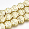 Electroplate Non-magnetic Synthetic Hematite Beads Strands, Scallop Shell Shape, Golden Plated, 8x9x4mm, Hole: 1mm, about 50pcs/strand, 15.9 inch