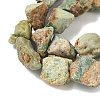 Raw Rough Natural HuBei Turquoise Beads Strands G-M453-D09-4