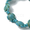 Synthetic Turquoise Beaded Stretch Bracelets for Women BJEW-JB13597-03-3