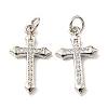 Brass Micro Pave Cubic Zirconia Pendants X-ZIRC-P060-21P-1