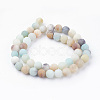 Natural Flower Amazonite Bead Strands G-G735-61F-8mm-2