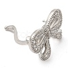 Brass Micro Pave Clear Cubic Zirconia Fold Over Clasps KK-G505-29P-2