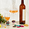 24Pcs 2 Style 12 Colors Felt Wine Glass Charms AJEW-BC0003-68-6