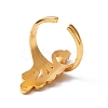 Zinc Alloy Peacock Open Cuff Ring RJEW-WH0003-04B-2