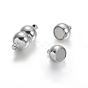 Tarnish Resistant 304 Stainless Steel Magnetic Clasps with Loops STAS-E108-39P-1