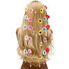 Cloth Sunflower Hippie Headband Floral Crown OHAR-WH0011-12B-1