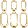 6Pcs 2 Styles Brass Spring Gate Rings KK-SC0006-33-1