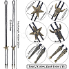 2Pcs 2 Styles Adjustable Vintage PU Leather Bolo Tie NJEW-GF0001-12AB-01-2