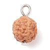 Undyed Natural Rudraksha Charms PALLOY-JF01583-1