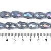 Opaque Solid Color Electroplate Glass Beads Strands EGLA-N013-P8mm-B05-4