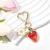 Acrylic Strawberry Pendant Decoration HJEW-SW00120-01-3