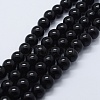 Natural Black Onyx Beads Strands G-P369-01-8mm-1