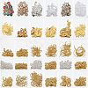 5 sets Alloy & Brass & Plastic & Glass Cabochons Set MRMJ-OC0003-02-1