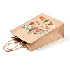 Christmas Theme Printed Kraft Paper Bags with Handles ABAG-M008-08F-2