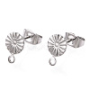 Non-Tarnish 304 Stainless Steel Stud Earring Findings STAS-E192-01P-03-1