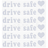 Laser PVC Drive Safe Self Adhesive Car Stickers STIC-WH0013-09A-1