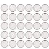 Unicraftale 100Pcs Flat Round 304 Stainless Steel Plain Edge Bezel Cups STAS-UN0046-86-1