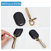 PandaHall Elite 2Pcs Tibetan Style Alloy Hook Clasps and 2Pcs Shackle Clasps FIND-PH0017-22-4