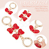 2Pcs Alloy Enamel Bowknot Link Purse Strap Extenders FIND-UN0003-18A-4