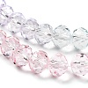 Transparent Painted Glass Beads Strands DGLA-A034-T8mm-A23-4
