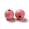 Halloween Printed Spider Webs Colored Wood European Beads WOOD-K007-04A-3