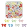 105Pcs 7 Colors UV Plating Iridescent Transparent Acrylic Beads OACR-FS0001-88-1