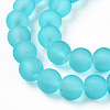 Baking Paint Transparent Glass Bead Strands X-GLAA-S031-8mm-18-3