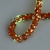 Luminous Handmade Gold Foil Glass Beads Strands FOIL-N029-02A-08-2
