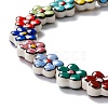 Handmade Porcelain Flower Beads Strands PORC-F003-01D-4
