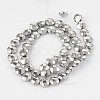 Electroplated Non-magnetic Synthetic Hematite Flat Round Bead Strands G-L368-06D-2