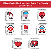 16Pcs 8 Styles Medicine Food Grade Eco-Friendly Silicone Beads SIL-CJ0001-23-2