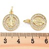 Brass Pave Cubic Zirconia Pendants KK-U009-10D-G-3