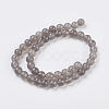 Natural Grey Agate Beads Strands G-G583-8mm-08-2