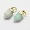 Natural Amazonite Pointed Charms G-G720-12-G02-1