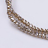 Electroplate Glass Beads Strands GLAA-F078-FP05-3