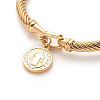 Ion Plating(IP) 304 Stainless Steel Charm Bangles BJEW-L642-27G-2