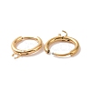 PVD Vacuum Plating Stainless Steel Huggie Hoop Earring Findings STAS-J400-36G-2