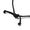 Natural Green Aventurine Ring Pendant Necklace with Waxed Cords NJEW-R262-01A-09-4