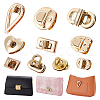 10 Sets 10 Style Iron Bag Turn Lock Clasp Kit DIY-WR0003-22-1
