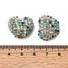 Sparkling Acrylic Heart Beads with Rhinestone Embellishment OACR-NH0001-02A-03-3