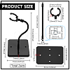 Assembled Rectangle PS Plastic Action Figure Display Stands with Adjustable Iron Support Arm ODIS-WH0100-12A-2