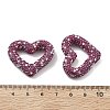 Heart Shape Polymer Clay Rhinestone Beads CLAY-NH0001-09B-09-3